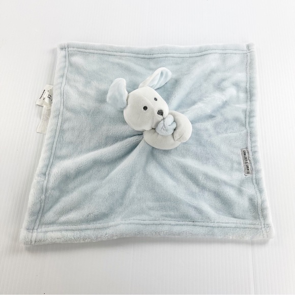 Blankets & Beyond Blue Puppy Dog Baby Security Blanket 15 x 15 - Picture 1 of 6